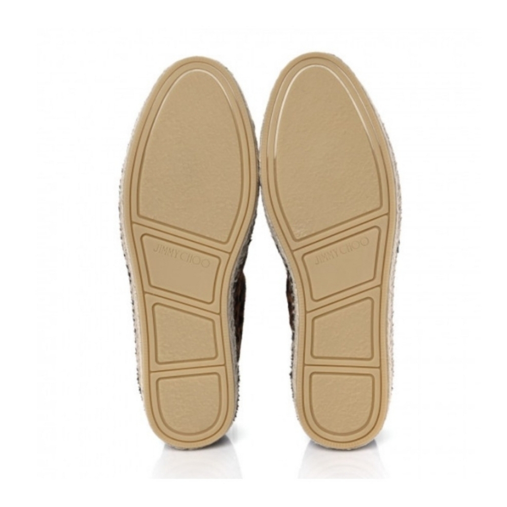 Jimmy Choo Espadrilles Vlad Pony Hair Leopard Print Slip Ons Unisex - Picture 12 of 13